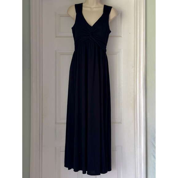 Miss Tina by Tina Knowles Dresses & Skirts - Miss Tina Maxi Dress Women XS Black Twist Front V-Neck Sleeveless MT5673